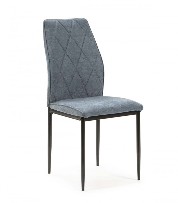 Set de 4 sillas tapizas con patas metálicas ATENAS