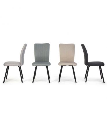 Conjunto de 4 sillas tapizadas con patas metálicas PRETTY