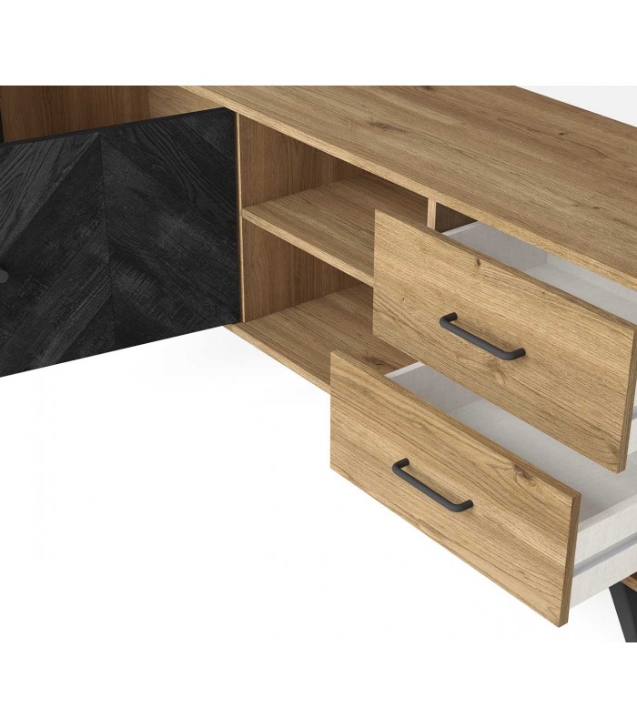 Mueble para Televisión en madera serigrafiada DELTA