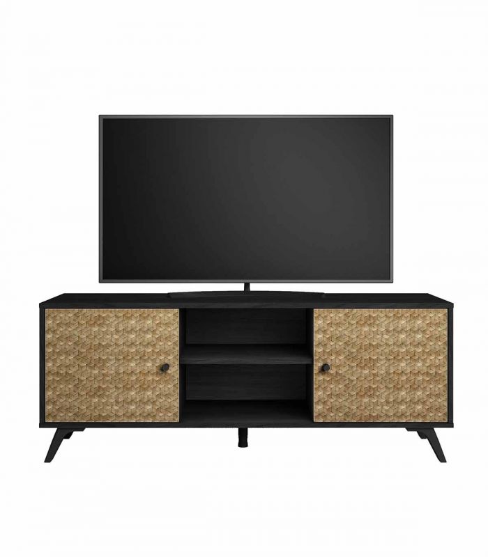 Mesa de televisión en madera serigrafiada HANOI