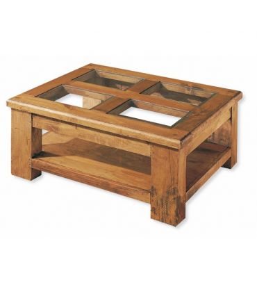 Mesa centro recta de madera en estilo rustico de Minimal