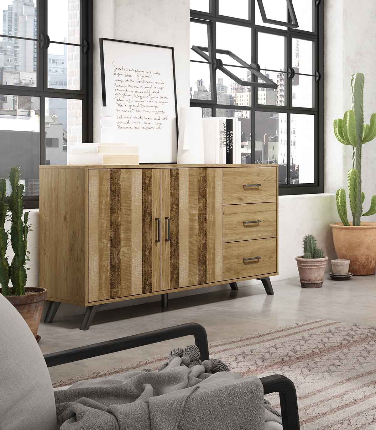 Requisitos Pronunciar tirano Mueble aparador de madera en tono natural NORDIC