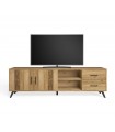 Mesa de televisión en madera tono natural NORDIC