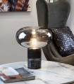 Lámpara de mesa con pie de mármol negro FUNGI