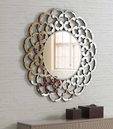 Espejo redondo de pared estilo moderno INFINITY