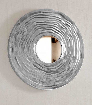 Espejo redondo en aluminio CORDELIA