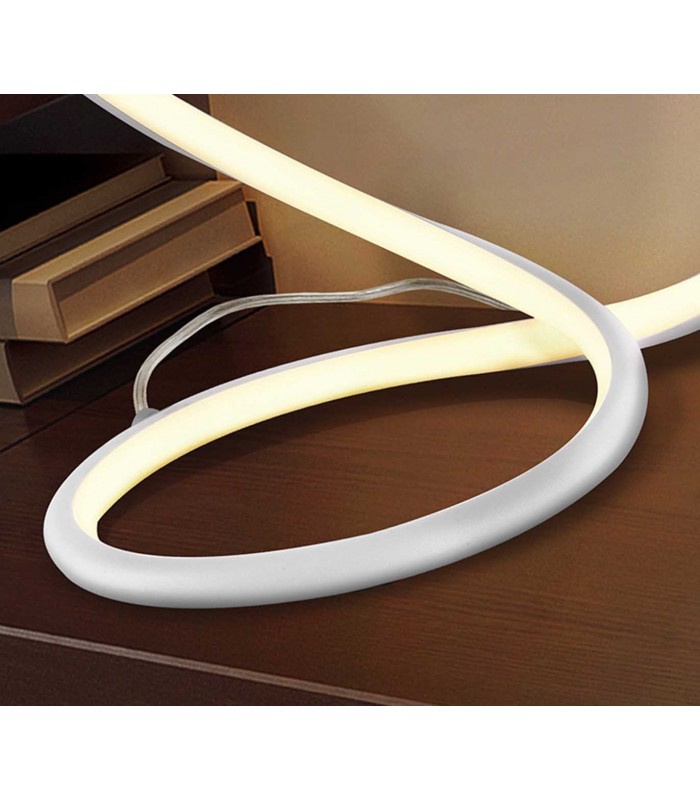 Lámpara de mesa con luz LED INFINITO blanca Schuller