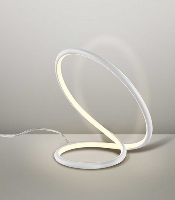 Lámpara de mesa con luz LED INFINITO blanca Schuller