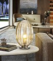Lámpara de mesa con tulipa de cristal OVILA Coñac Schuller