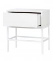 Mesita de noche de dormitorio PUSH Blanco