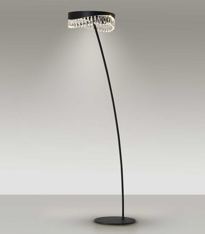 Lámpara de pie con cristales facetados SELENE Schuller