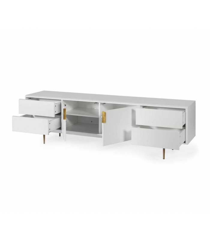Mueble de televisión de diseño moderno CANDEM Blanco