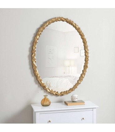 Espejo Ovalado de pared FLAMA Oro