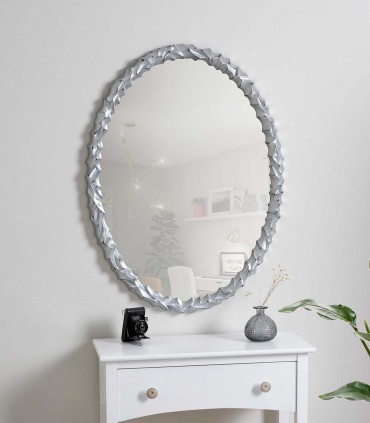 Espejo decorativo Ovalado FLAMA Plata