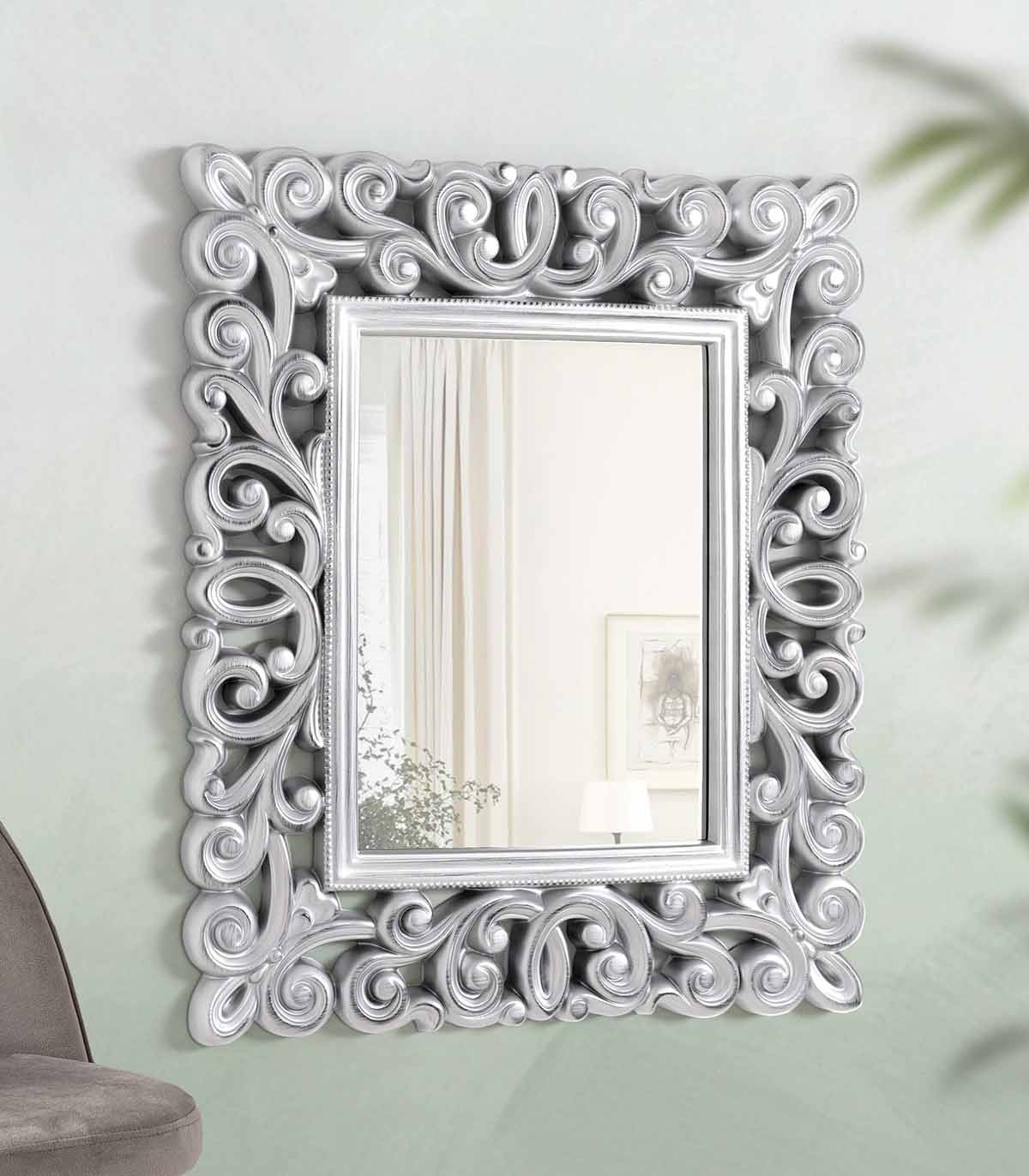 Espejo de pie grande en pan de plata - Espejos clásicos y modernos