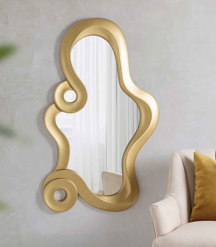 Espejo de pared con marco decorativo SILUETA Oro