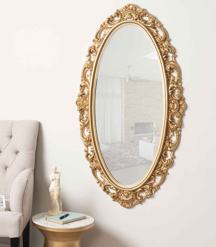 Espejo de pared de estilo clásico ZARINA Oro