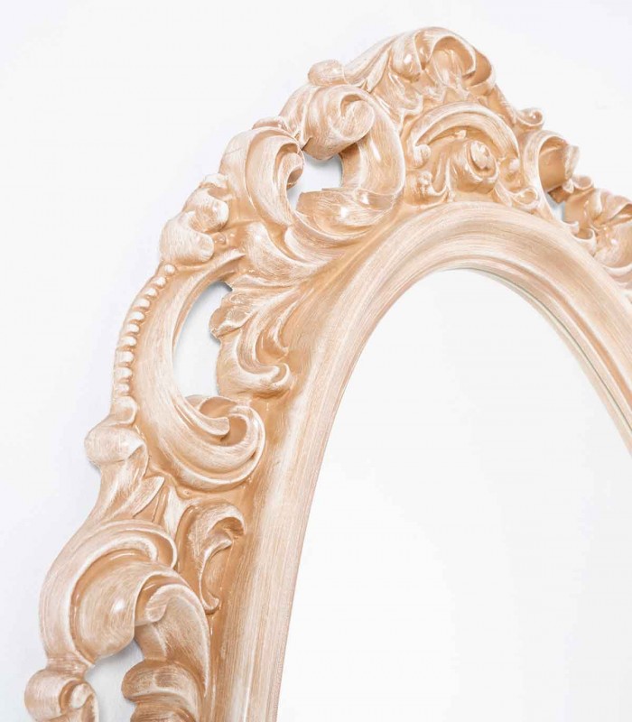 Espejo de pared de estilo clásico ZARINA Crema