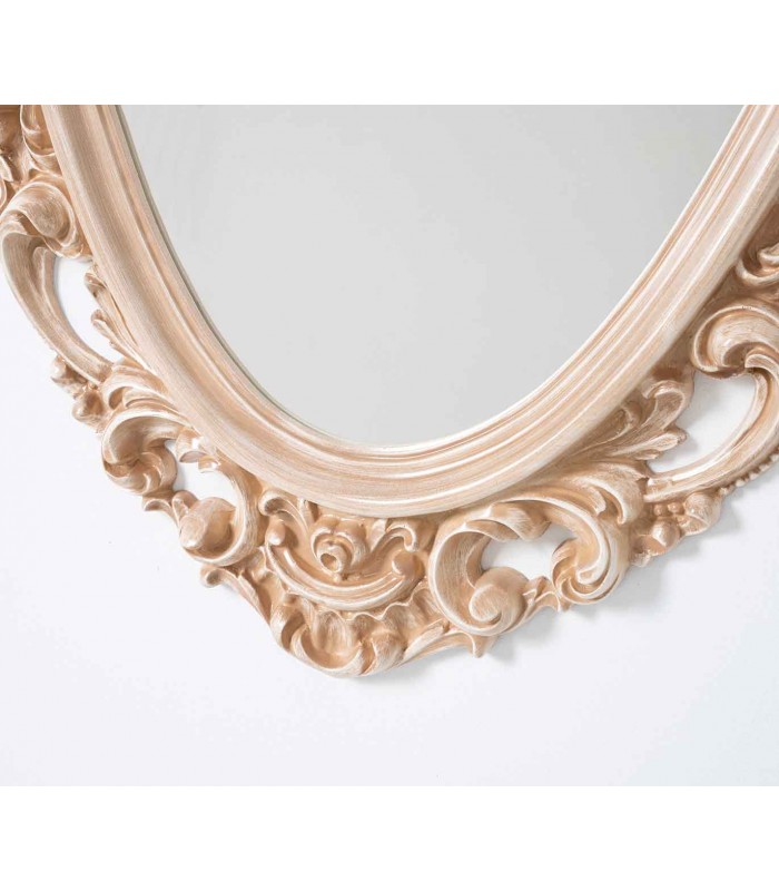 Espejo de pared de estilo clásico ZARINA Crema
