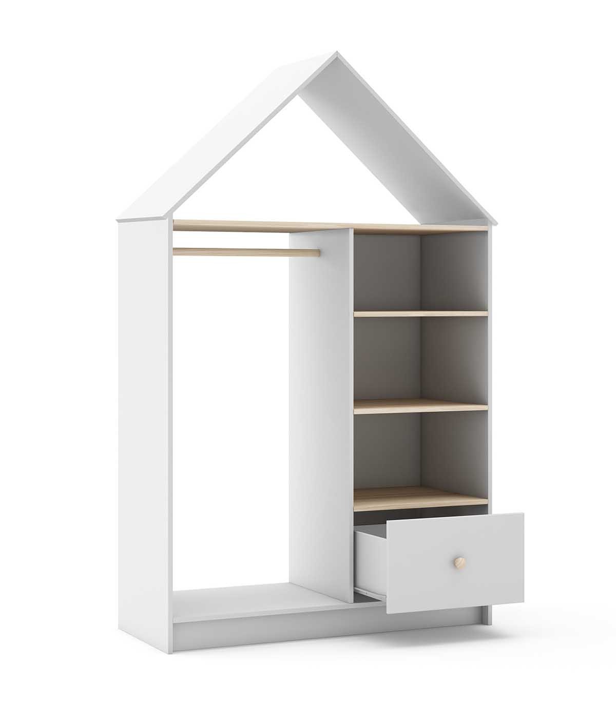 Mueble auxiliar de madera ESTEFANIA blanco, Diseño Juvenil
