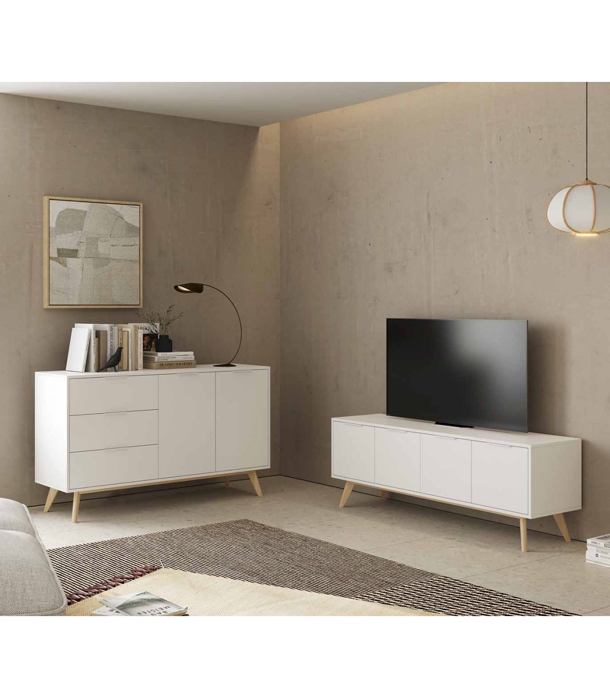 Mueble auxiliar de estilo nórdico en Madrid