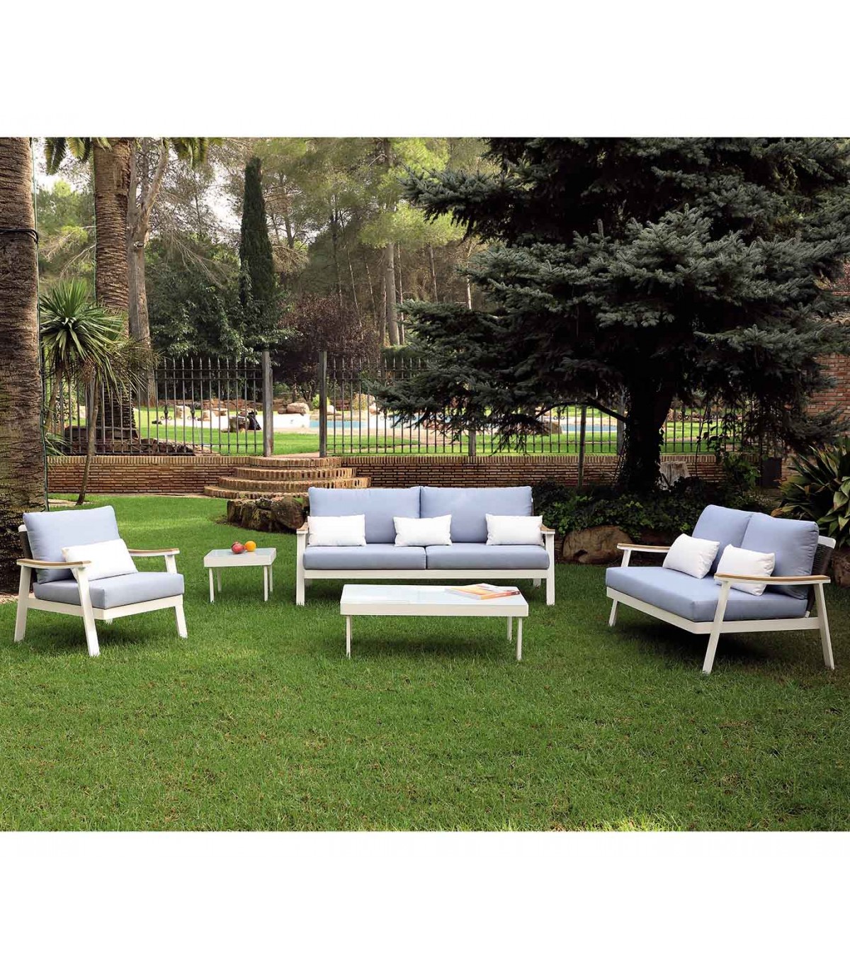 Mesa Creta de comedor y sillas Jardín exterior - Maison de Luxe