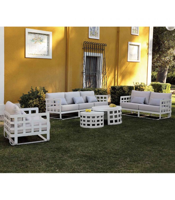 Sofá para terraza y jardín en aluminio MILÁN 2 plazas