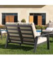 Sofá de 2 plazas de terraza y jardín en aluminio LAGOS