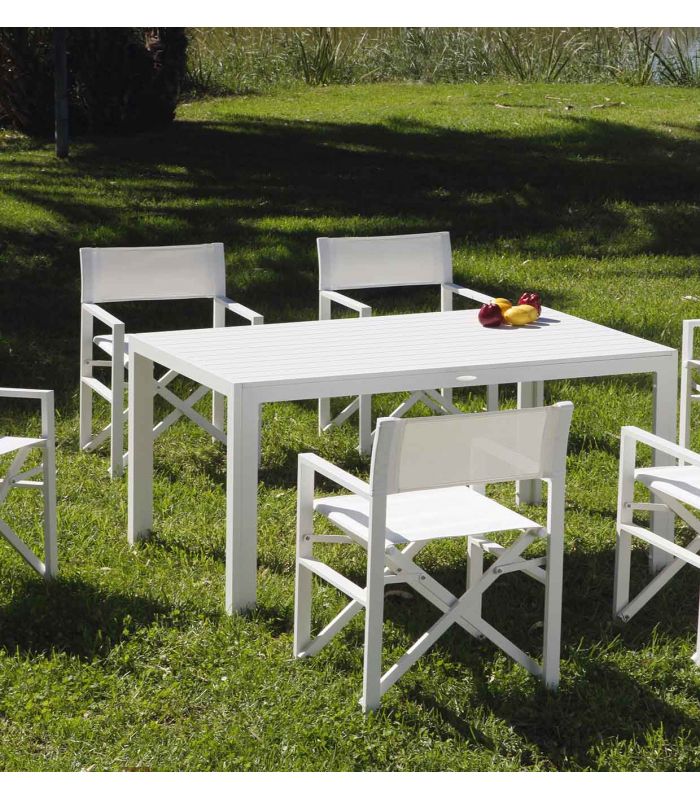 Mesas para Jardín de aluminio CALPE rectangular
