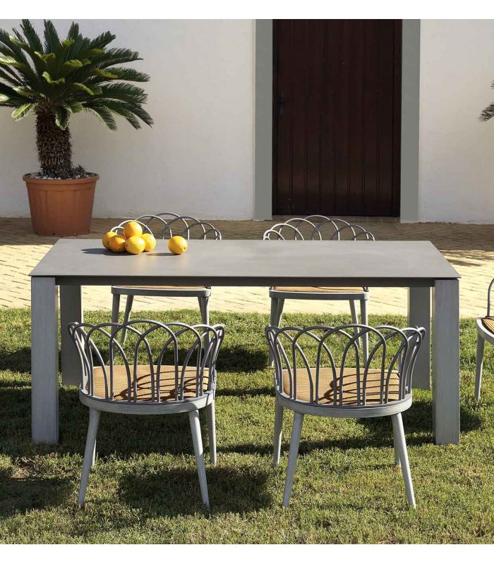 Mesa Rectangular para exterior en Aluminio SINTRA