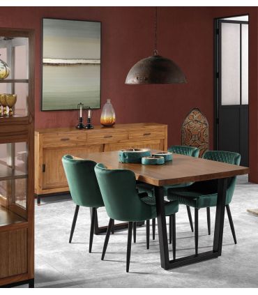 Mesa comedor vintage industrial madera 1350-8007