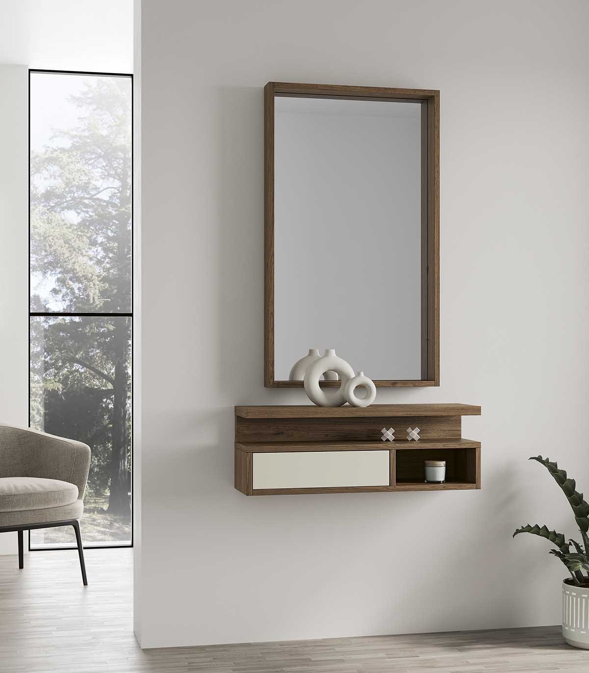 Espejo de madera MURCIA, Espejos modernos de pared