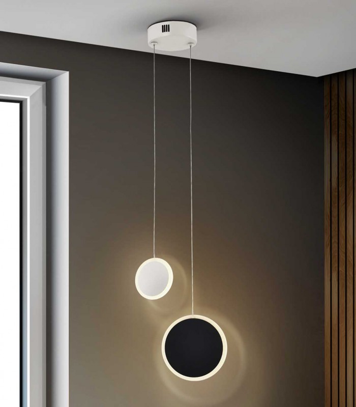 Lámpara de techo moderno con luz LED DUO Schuller
