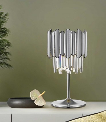 Lámparas de mesa de diseño moderno TIARA Cromo Schuller