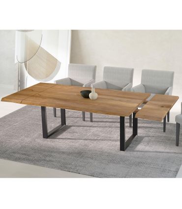 Mesa de comedor extensible de estilo industrial Colección HUNK