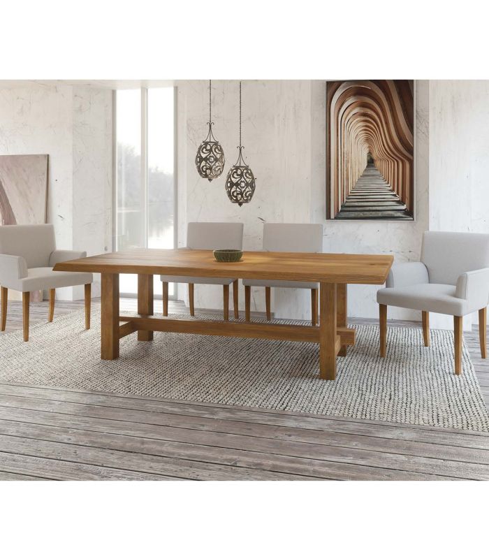 Mesa de Comedor en Madera Natural de Pino GONT