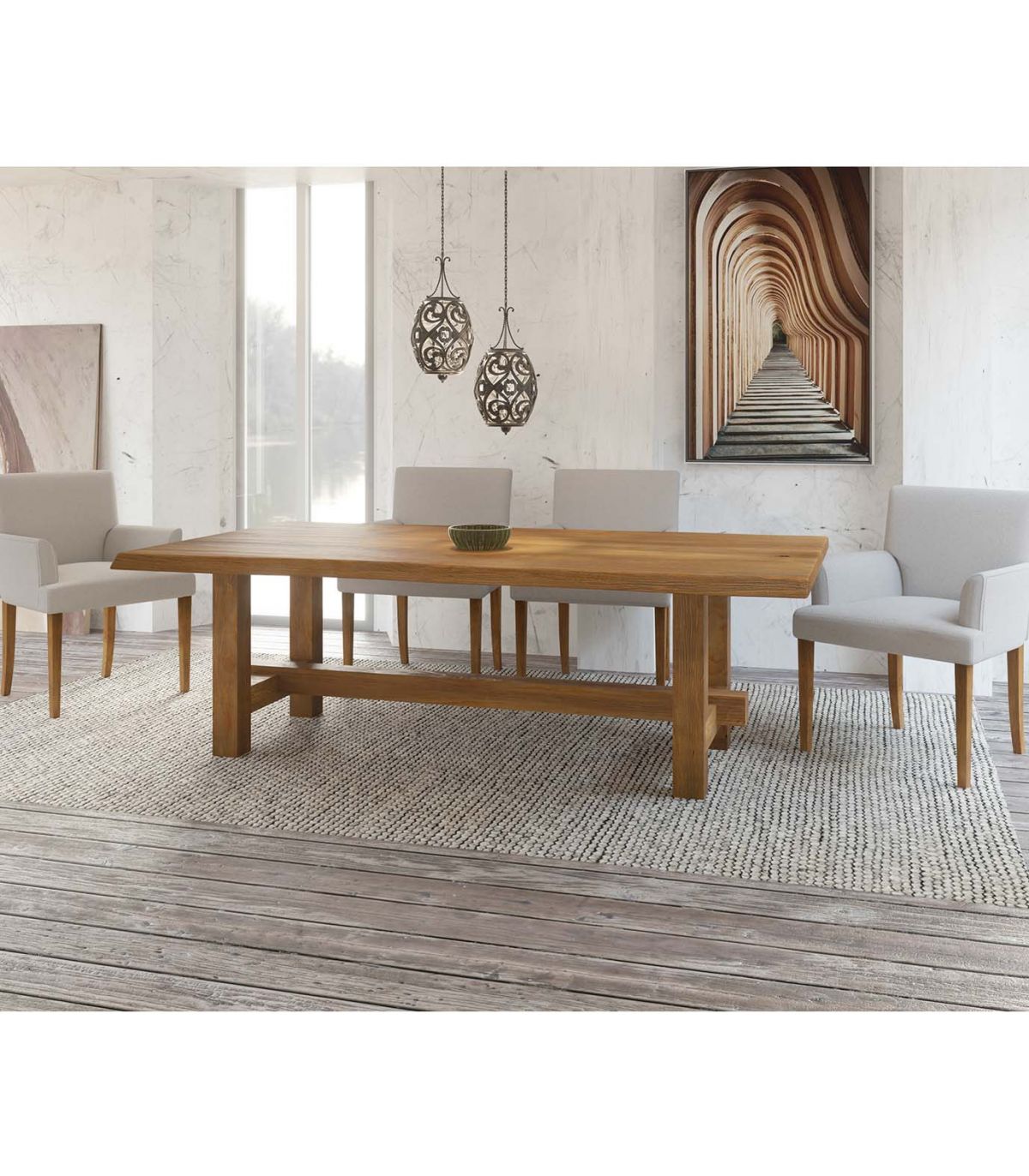 Mesa de comedor de madera maciza y sus estilos