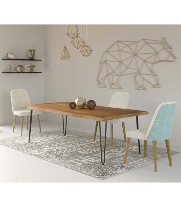 Mesa de Comedor Extensible de Estilo Industrial KLOST