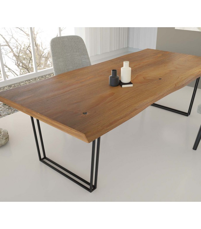 Mesas de salón y comedor en madera y metal FINT