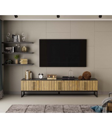 Mueble TV salón en madera y metal TAKY GR