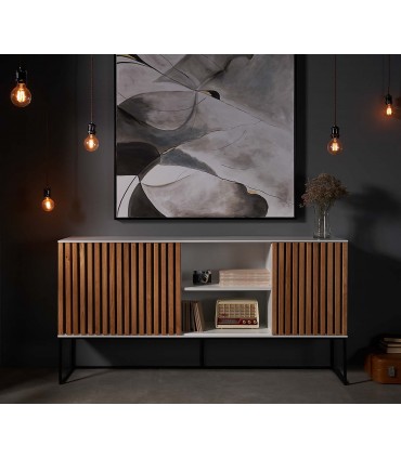 Mueble Aparador diseño moderno en madera y metal BANS