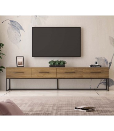 Mueble Televisión de diseño moderno en madera y metal CITY