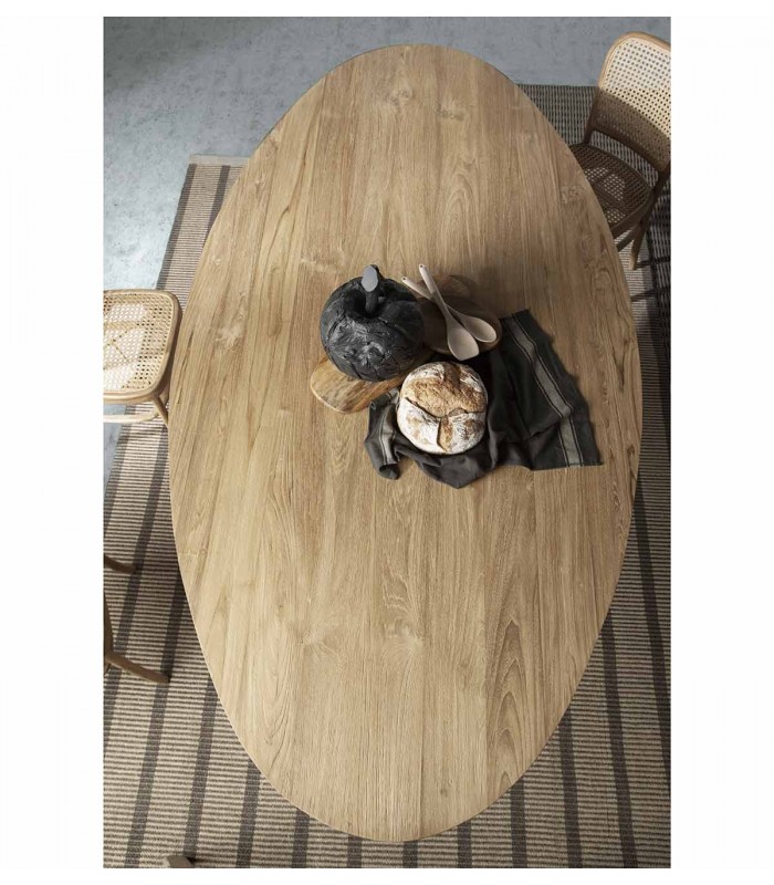 Mesa de comedor Ovalada en madera de Teca SEPTI