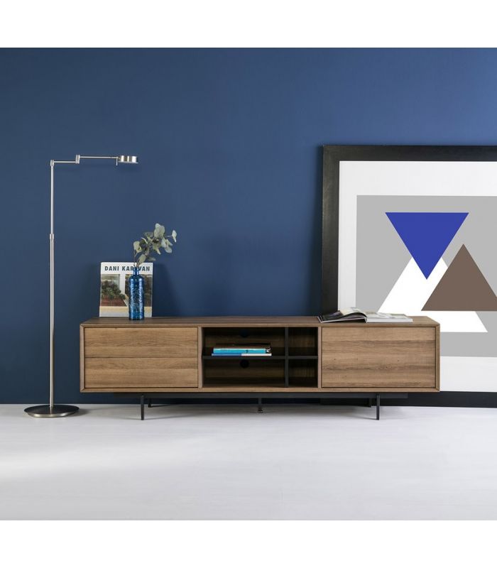 Mueble de Televisión en Madera y Metal BEATRIZ Roble