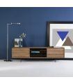 Mueble de Televisión en Madera y Metal BEATRIZ Roble