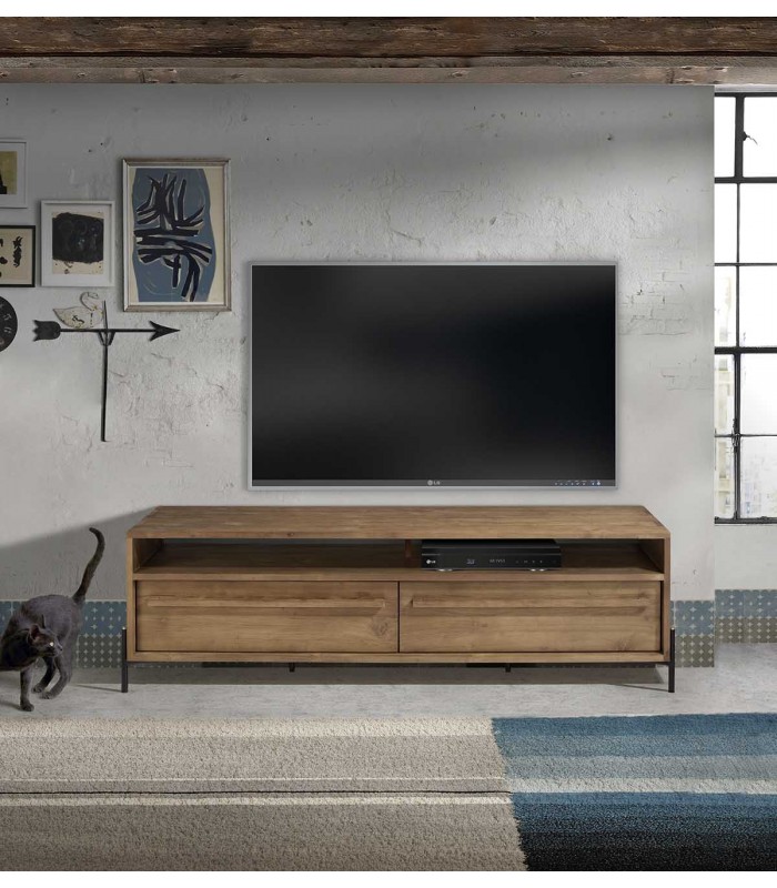 Mueble TV en madera de Acacia OUTLINE