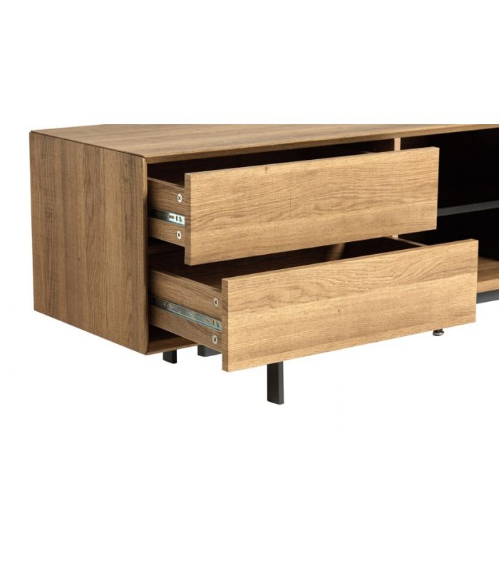 Mueble de Televisión en Madera y Metal BEATRIZ Roble