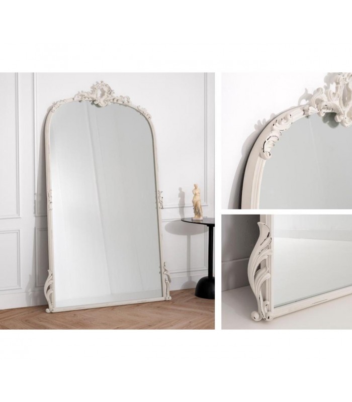 Espejo Vestidor de estilo clásico CARLA Blanco