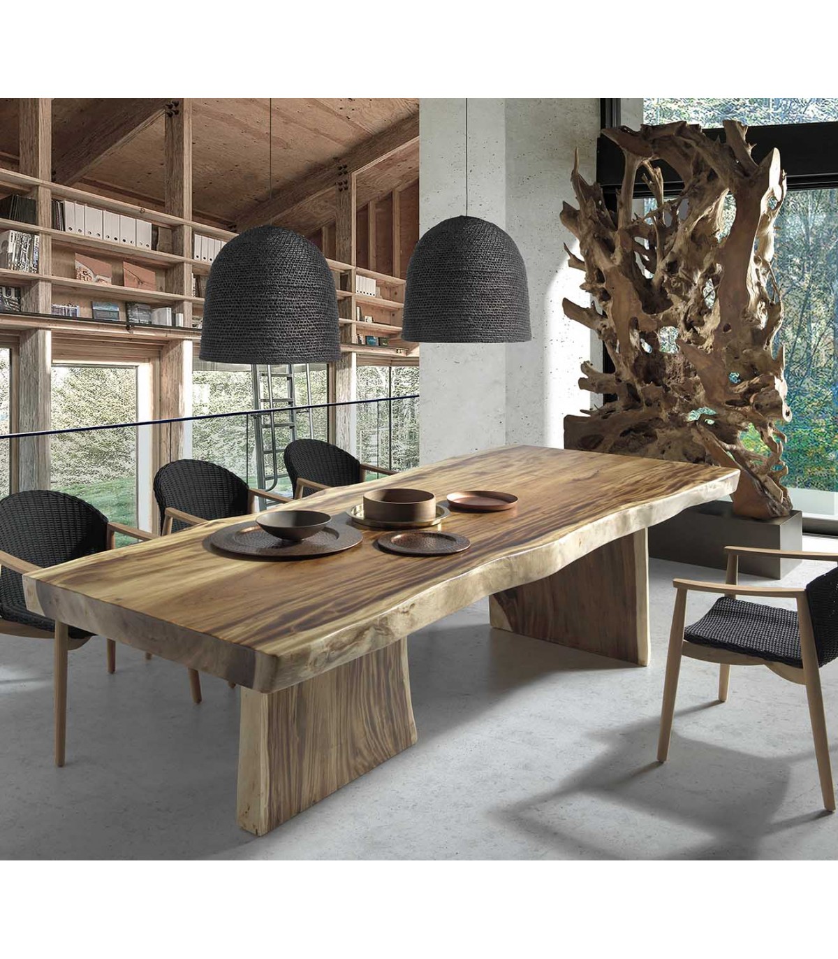 Mesa de comedor rústica, Mesas de madera maciza