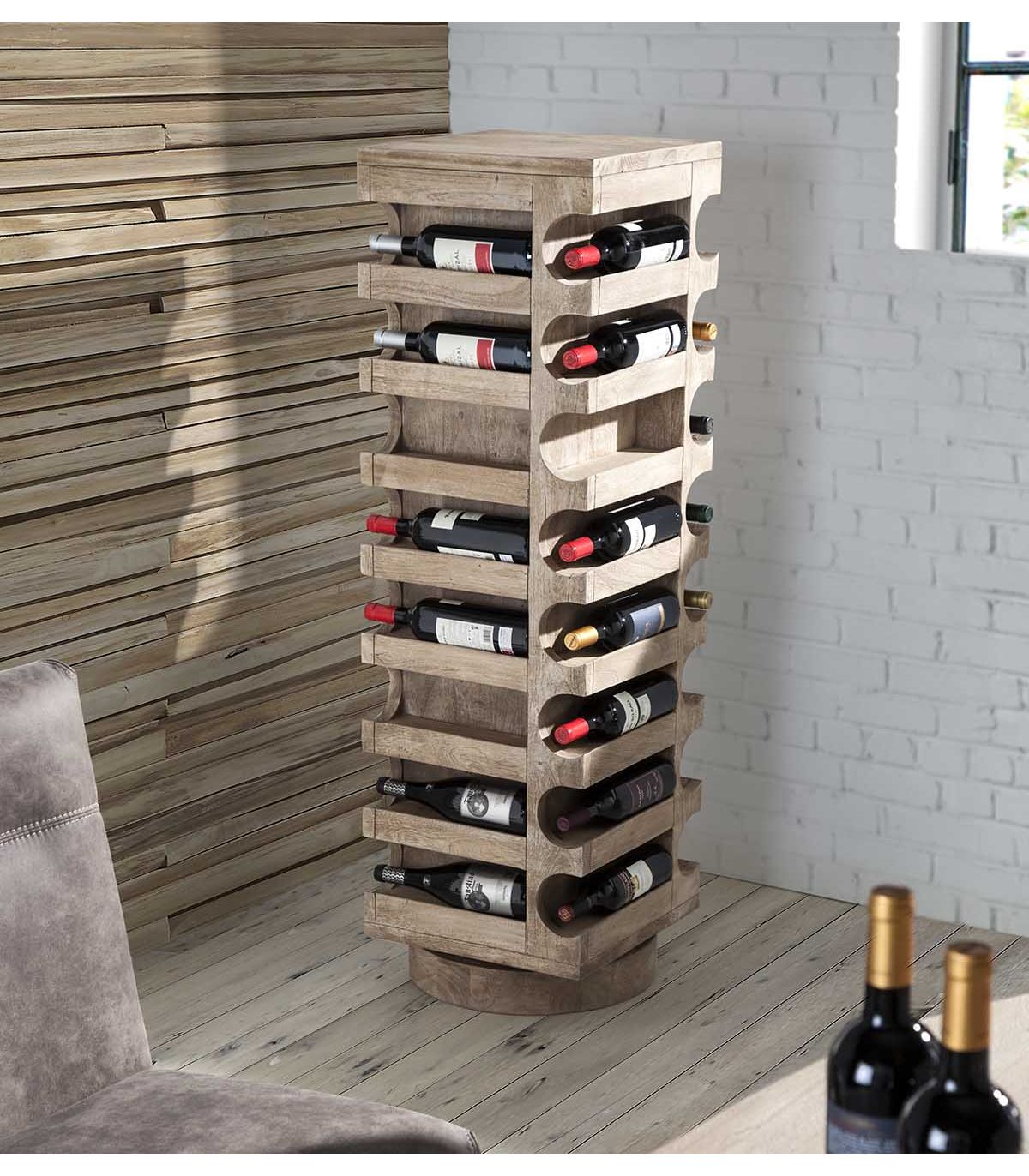 Mueble Botellero con cajas de madera